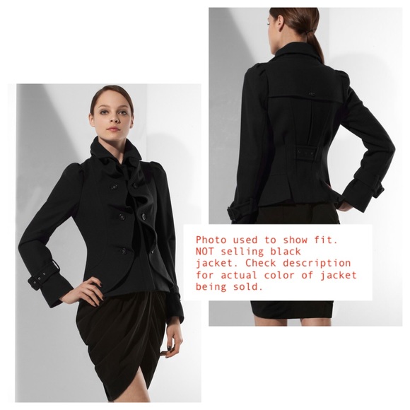 Purple BCBGMAXAZRIA Ruffled Short Coat - Picture 5 of 5